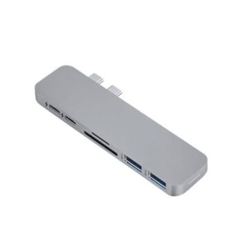 HD28C-GRAY HyperDrive Duo 7-in-2 Hub - USB-C Docking Station with HDMI